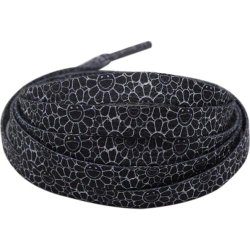 Coolstring 8MM High Quality Heat Transfer Sun Flower Pattern Printing Girl And Women Sneaker Canvas Cute Shoelaces Fashion Cords