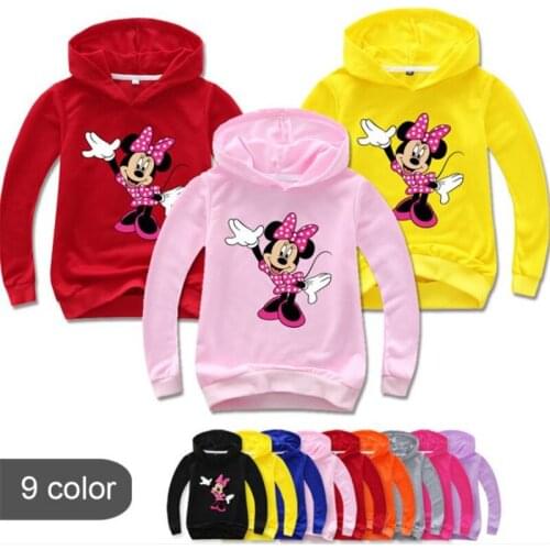 Disney 2021 children the spring and autumn period and the new childrens clothing cartoon printing girls jumper hoodies fleece