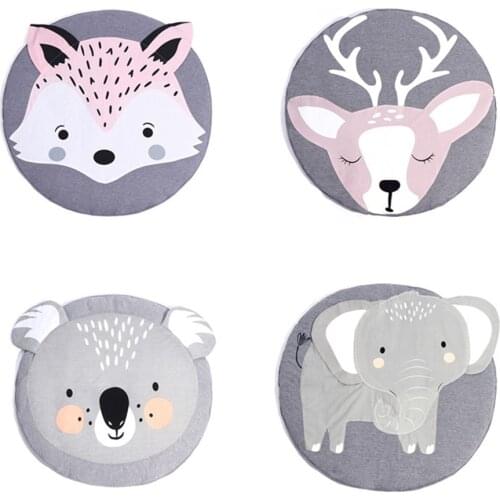 Baby Carpet Play Floor Mat Playmat Newborn Infant Crawling Sleeping Blanket Soft Cotton Round Rugs For Kids Room Nursery Decor