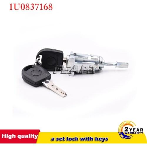 FOR VOLKSWAGEN GOLF IV BORA FOX POLO FRONT DOOR LOCK BARREL WITH 2 KEYS 1U0837168 1U0837167E 6Q4837167E