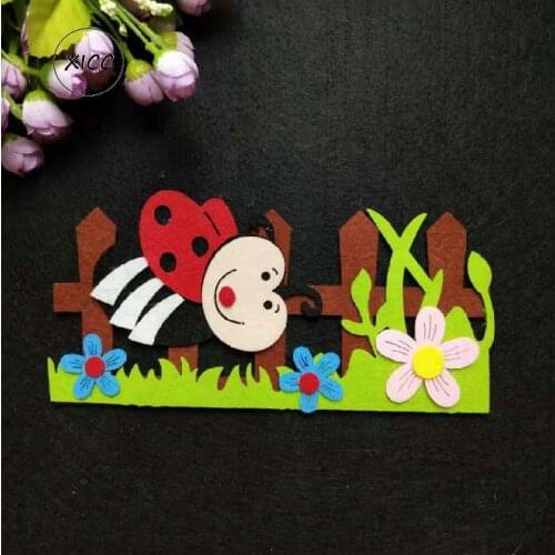 Felt DIY Fence Clossroom Decoration Wall Sticker Kindergarten School Blackboard Environmentally Friendly Flower Grass Guardrail