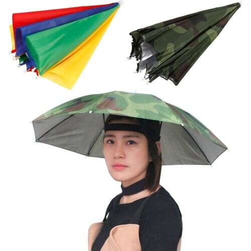 HobbyLane Outdoor Fishing Cap Foldable Sun Umbrella Hat Golf Camping Hiking Headwear Cap Sunscreen Shade Head Hats Sports Cap