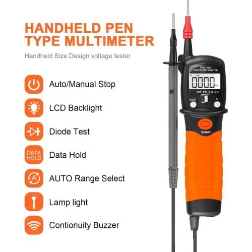HOLDPEAK HP-38B Voltage Tester Pen Type Digital Multimeter 2000 Counts for Measuring Voltmeter Resistance Diode Tester