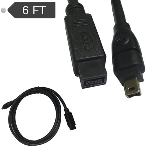IEEE 1394 Firewire 800 to 400 Firewire Firewire 9 to 4 data cable 1394 cable 1.8 m black