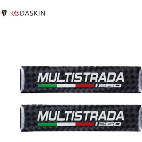KODASKIN Motorcycle Stickers Carbon Black 3D Decals Logos Emblems Decoration for Ducati MULTISTRADA 1260