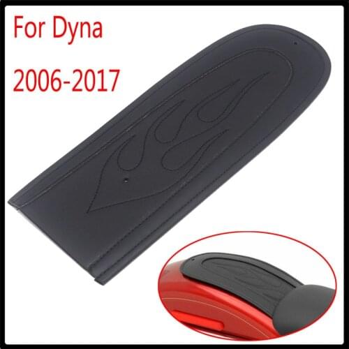 Motorcycle Leather Flame Rear Fender Bib Cushion Solo Seat Fits for Dyna Fat Bob /Street Bob /Super Glide/Wide Glide