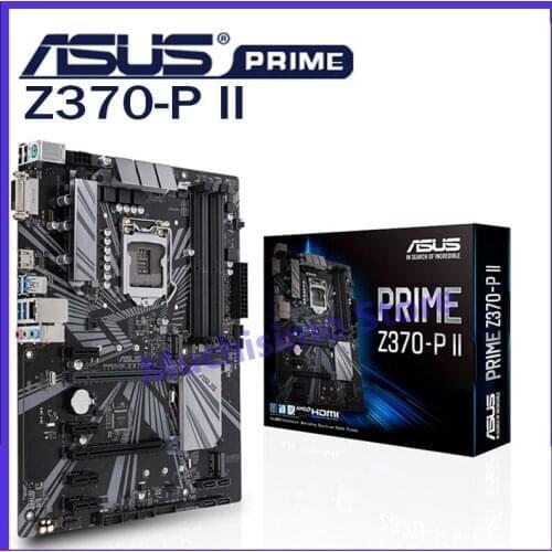 Asus Z370-P II Motherboards LGA 1151 Mainboard Core i7 i5 i3 Pentium/Celeron DDR4 64GB PC Desktop PCI-E 3.0 M.2 ATX Z370 P New