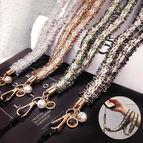 Mobile phone lanyard female hand-woven halter neck for iphone 12 samsung S21 P smart 2021 MI 11 10t universal pendant pendant