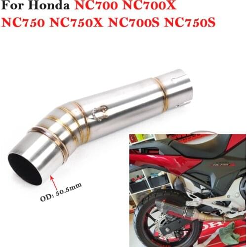 Motorcycle Exhaust Escape Modified Slip On Middle Link Pipe For Honda NC700 NC700X NC750 NC750X NC700S NC750S 51mm Muffler