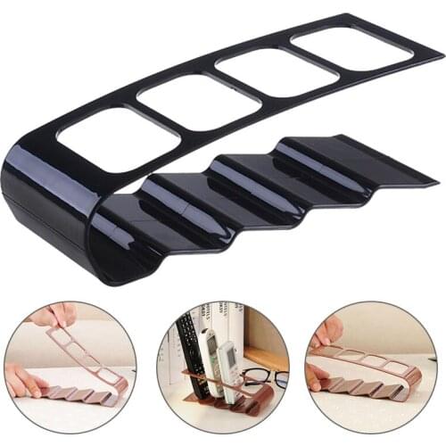 Four Grid Desktop Tv Switch Remote Control Storage Rack Plastic Desktop Shelf Living Room Organizer Remote Control Storage Stand