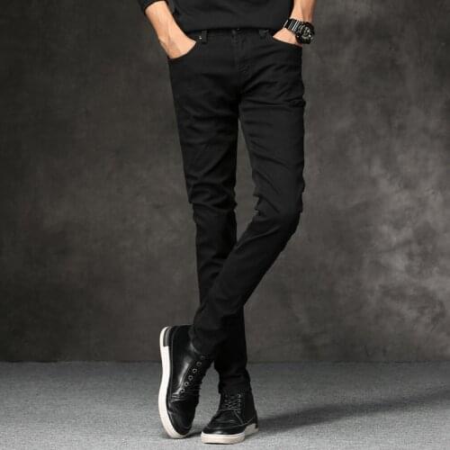 2019 Autumn New mans Jeans Black Classic Denim Skinny Jeans mans casual High Quality Slim Fit Trousers