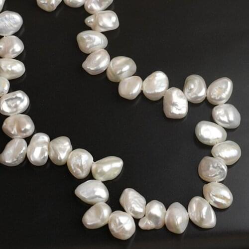 Baroque Pearls Necklace 7-8mm Irregular Shape Beads Freshwater Pearl For Fine Jewelry Making Accessories DIY Strand