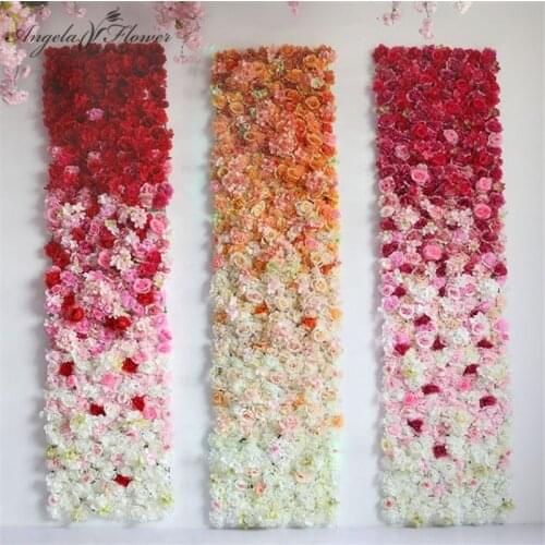 Custom 2M 3D Roll Up Artificial Flower Wall Rose Peony Flower Runner Arrangement Wedding Backdrop Decor Party Event Baby Shower