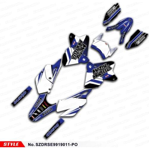 Aftermarket Vinyl Decals for DRZ400SM DRZ400E DRZ 400 SM Enduro DRZ400 SM E KLX 400R 1999 to 2019, Style No. SZDRSE9919011-PO