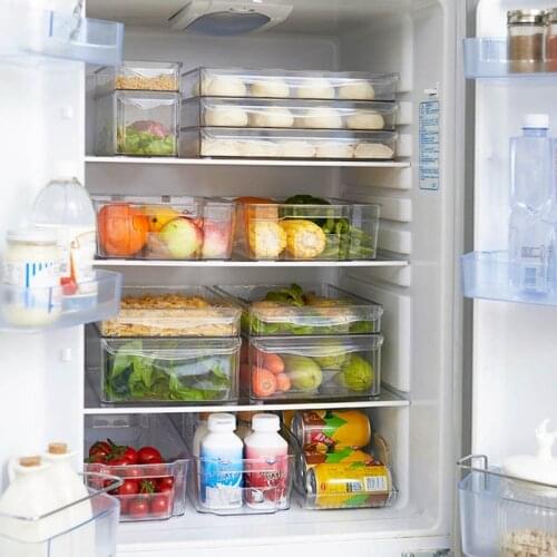 Refrigerator Food Storage Box Can Be Superimposed Transparent Fresh-keeping Refrigerator Organizer Drawer Basket Storage Rack