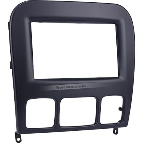 Seicane Double Din Stereo Fascia Panel Trim Kit for Mercedes BENZ S CLASS W220 Installation DVD Frame Plate