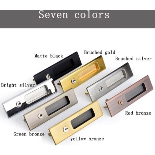 Sliding door lock handle door lock interior door zipper modern anti-theft room wooden door lock furniture hardware