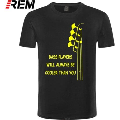 REM New Summer Style Bass Guitar Players Are Cool T-shirt Funny Double Rhythm Electric T Shirt Men Short Sleeve Top Tees