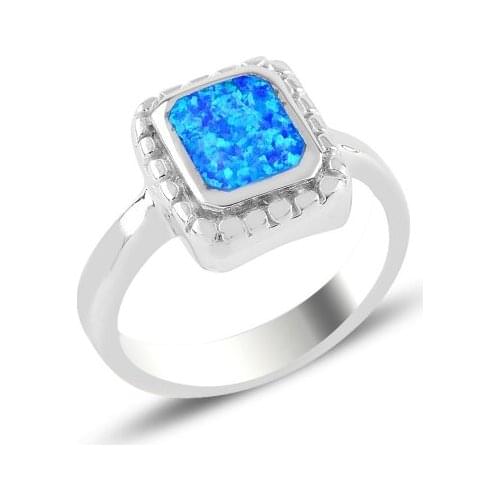 Silverlina Sterling Silver Opal Gemstone Ring