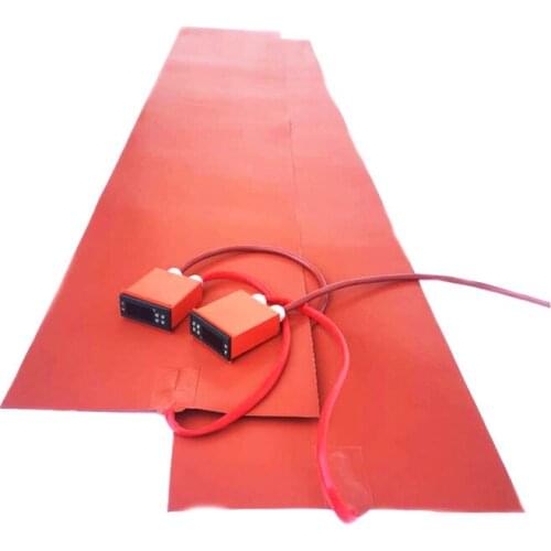 230V 2500W 380*2200*1.5mm Silicone Ski Press Heater 1000mm Lead Wire