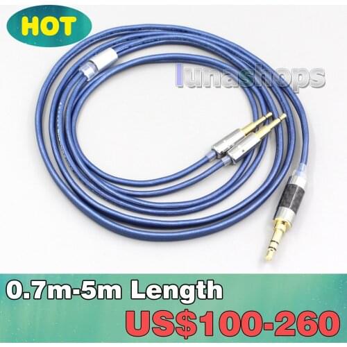 Blue 99% Pure Silver XLR 3.5mm 2.5mm 4.4mm Earphone Cable For Ultrasone Tribute7 t7signature pro t7 LN006446