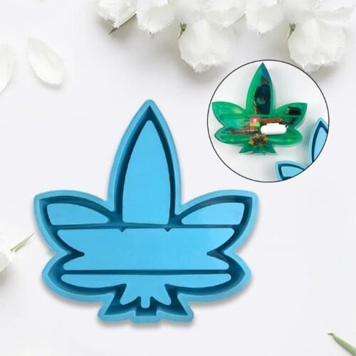 Maple Leaf Organizer Rack Epoxy Resin Mold Storage Shelf Display Stand Large Tray Silicone Mould DIY Crafts Jewelry Box