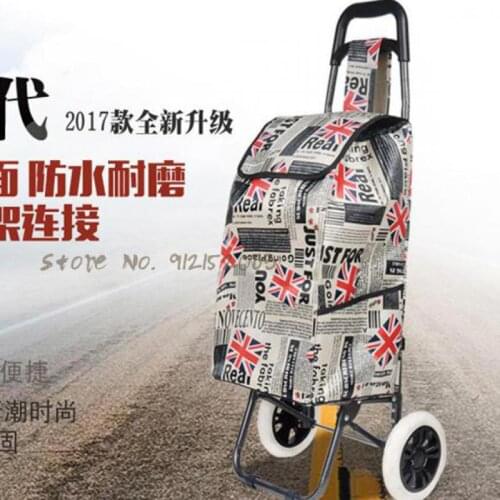 Stair-climbing Shopping Cart Shopping Cart Small Trolley Luggage Trolley Folding Trolley Trailer Trolley Household Portable