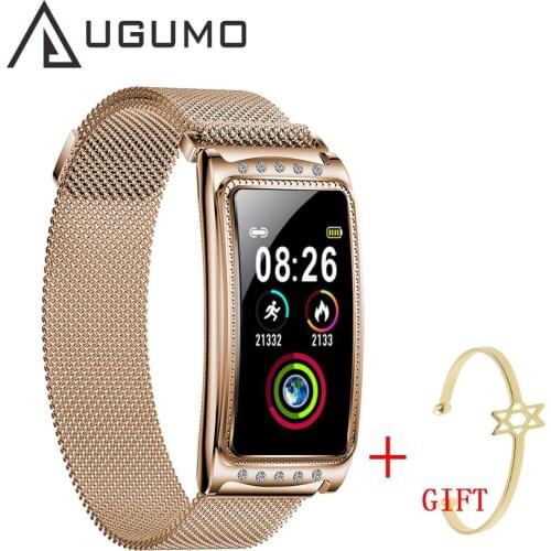 UGUMO Smart Wristband Fitness Bracelet F28 Heart Rate Blood Pressure Monitor Fitness Tracker smartwatch For Women Wife gifts