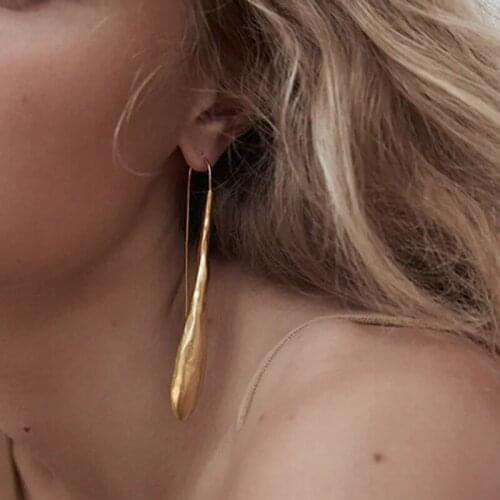 2021 New Gold Color Earrings For Women Multiple Trendy Geometric Drop Statement Earring Fashion Party Jewelry Girl Gift