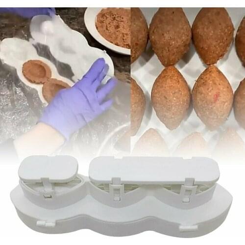 1PC Kitchen Manual Meatloaf Making Mold Kibbeh Meatball Maker Press Minced Meat Processor Patty Cake Dessert Kitchen Mold Tool