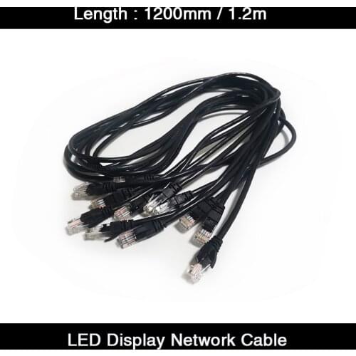 10Pcs/Lot 1200mm / 1.2meter RJ45 Indoor and Ooutdoor LED Display Network Cable