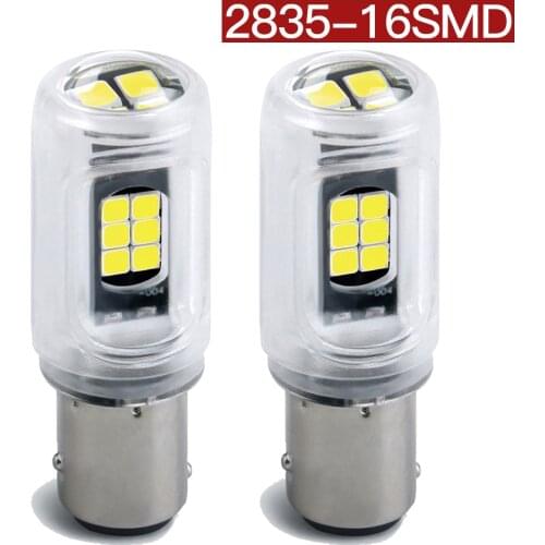 2Pcs 16SMD S25 1156 BA15S P21W LED 1157 BAY15D P21/5W Bulb R5W BAU15S PY21W Car Turn Signal Light Reserve Lamps Auto Brake Light