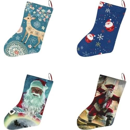 2022 New Year Christmas Stocking Xmas Gift Candy Bag Christmas Decorations for Home Sock Christmas Tree Decor Navidad 2021