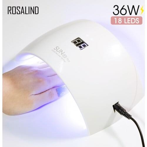 36W 18 LED Nails Lamp Nail Dryer Machine Timing Mode USB Phototherapy Portable Lamp For Drying UV Nails Gel Polish Manicure Tool