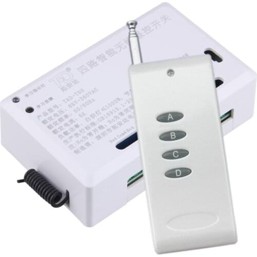4-way remote control switch 220V remote wireless remote control switch high power load water pump motor controller