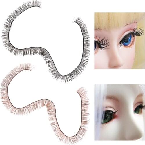 5Pcs 20cm DIY Doll False Eyelashes Black Brown Tawny Eye Lash Dolls Accessories Doll Parts Toy Decoration Kids Gift
