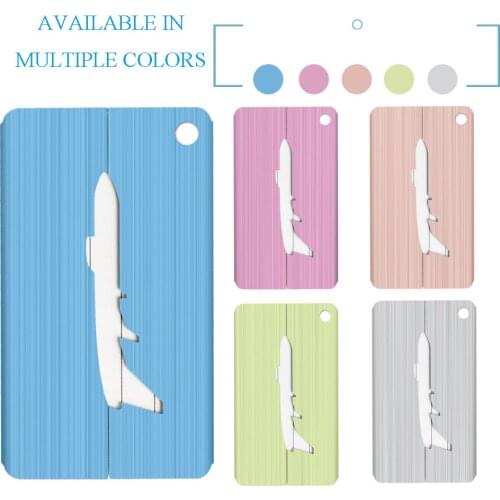 ShineTrip 5PCS New Fashion Luggage Tags Aluminium Alloy Women Men Travel Luggage Suitcase Name Label Holder Travel Accessories