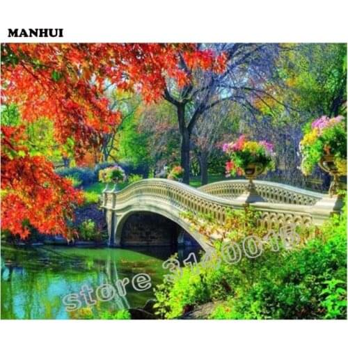 5D Diamond Embroidery Bridge scenery DIY Diamond Painting Diamond Mosaic Crafts Gifts Diamond Pattern Paintings BCD395