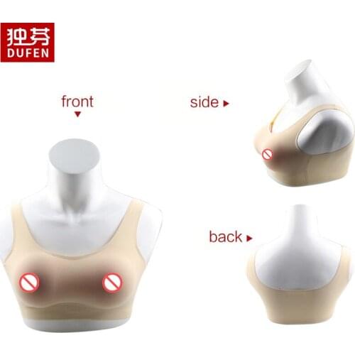 6046 Crossdresser Sexy Bra Comfortable Underwear Silicone Breast Inserts Realistic Fake Boobs for Drag Queen