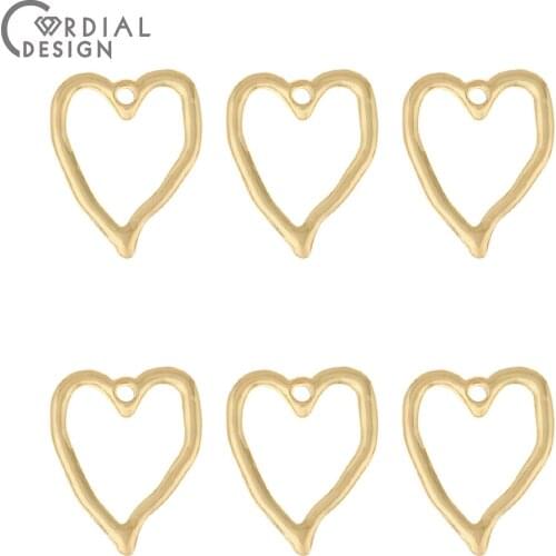 Cordial Design 100Pcs 19*24MM Jewelry Accessories/Heart Shape/Earrings Pendant/DIY Making/Charms/Jewelry Findings & Components