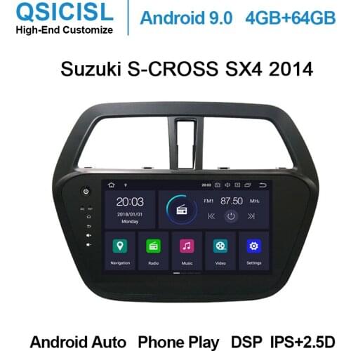 Android 9.0 IPS 2.5D 9" car dvd multimedia player for Suzuki S-CROSS SX4 2014 head unit radio multimedia stereo 4GB+64GB DSP SWC