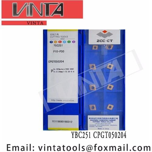 Free shipping high quality 10pcs/lots YBC251 YBC151 YBD151 CPGT050204 cnc carbide turning inserts
