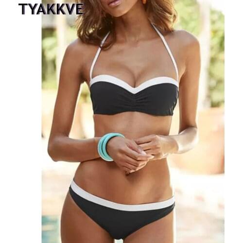 Push-up Bikinis Blue Gradient Bikini Set Padded Bra 2 Piece Swimsuit Swimwear Women 2020 Plus Size Swimming Suit biquini