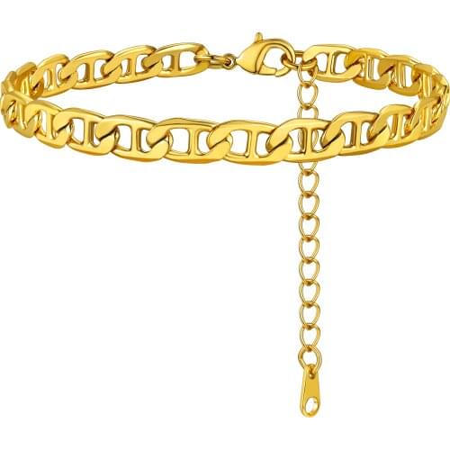 Flat Mariner Anklet For Women Beach Foot Jewelry Adjustable 8.5+2 Inches Copper Anklet Designs Foot Accessories Summer Jewelry