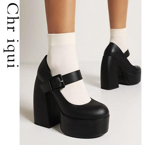 Женские туфли Мэри Джейн Chr iqui China At AliExpress