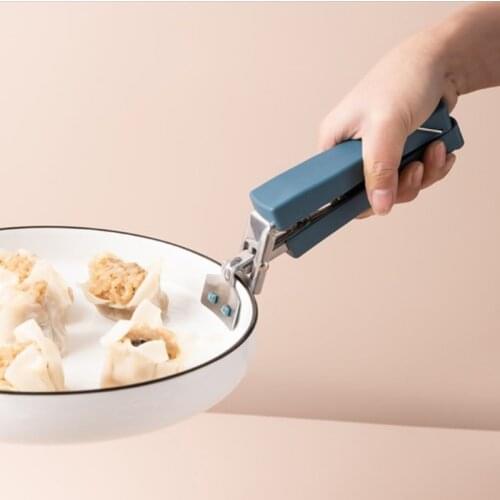 Bowl Spoon Utensil Holder Dish Clamp Pot Pan Gripper Clip Hot Dish Plate Bowl Clip Tongs Silicone Handle Kitchen Tool Organizer