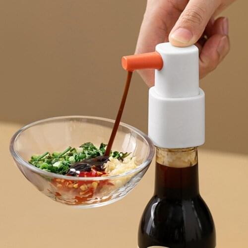 Jam Bottle Pump Snap-on Design Oyster Sauce Dispensers Ketchup Vinegar Bottle Head Pressure Push-type Nozzle Home Kitchen Tools