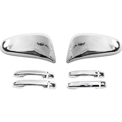 For Toyota 4Runner 2014-2020 Car Door Handle & Side Rearview Mirror Cover Trim Decoration Frame Sticker Accessories