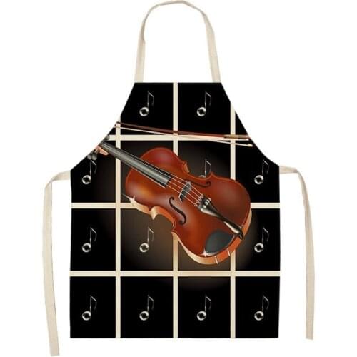Electric guitar music symbol apron baking accessories kitchen apron women apron apron dress cute apron cafe apron for men Linens