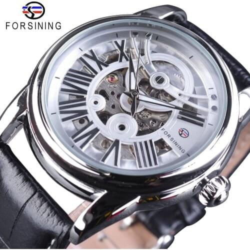 Forsining Official Exclusive Sale Roman Number Retro Classic Leather Belt Mens Watch Top Brand Luxury Automatic Mechanical Watch